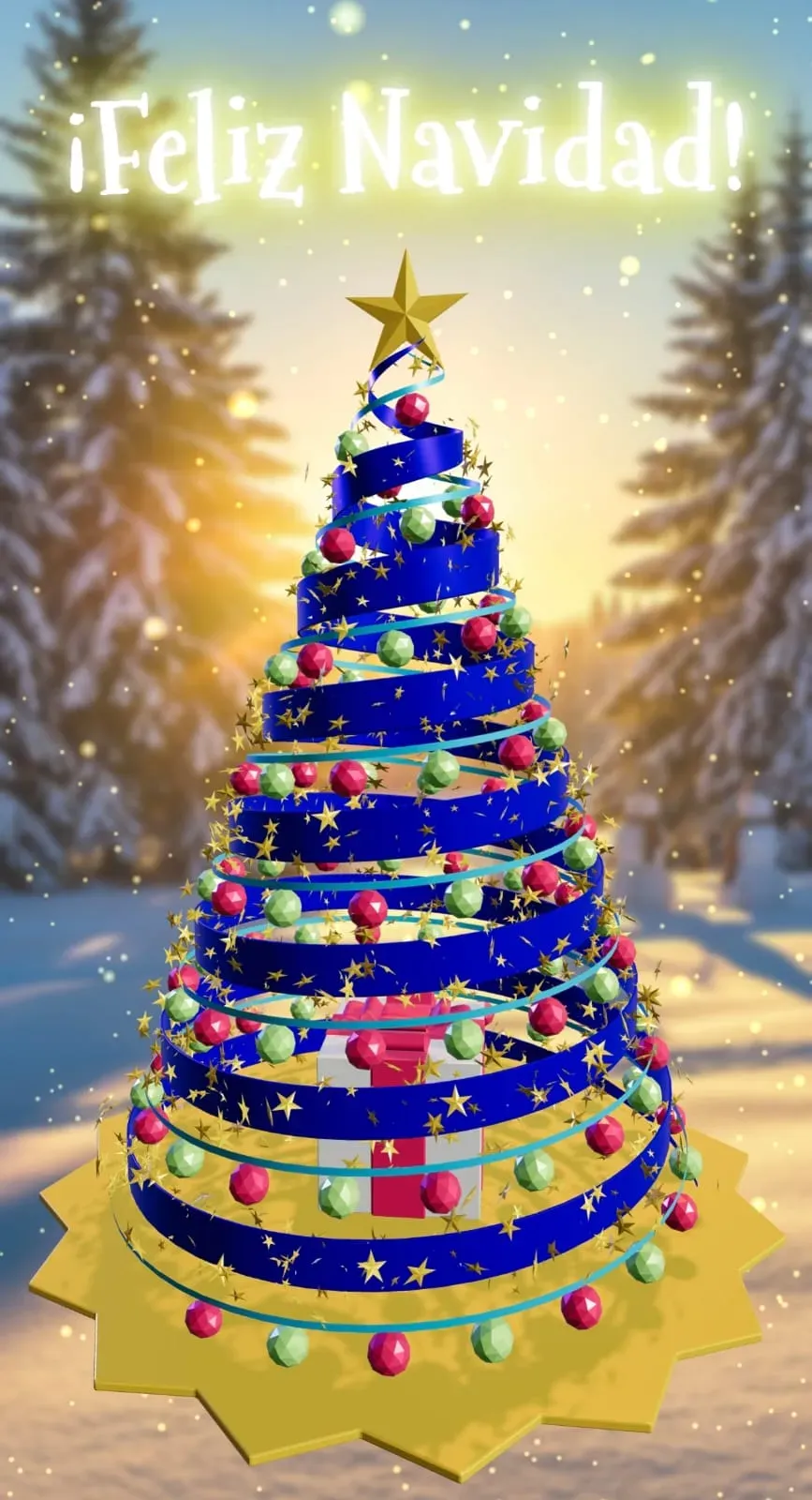 Vista previa del código 🎄❄️✨Árbol de Navidad 3D✨❄️🎄