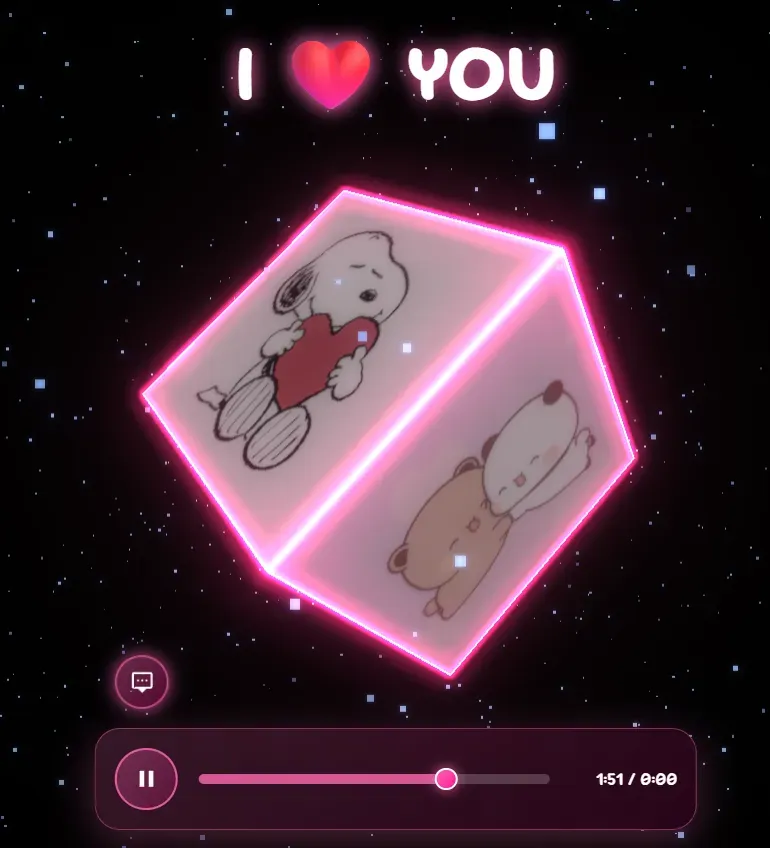 Vista previa del código ❤️🟥Animacion de Cubo de Amor🟥❤️